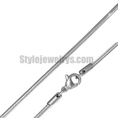 Stainless steel jewelry Chain 50cm length snake link chain w/lobster thickness 1.5mm ch360211 - Click Image to Close